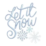 Let It Snow Embroidery Design - Machine Embroidery