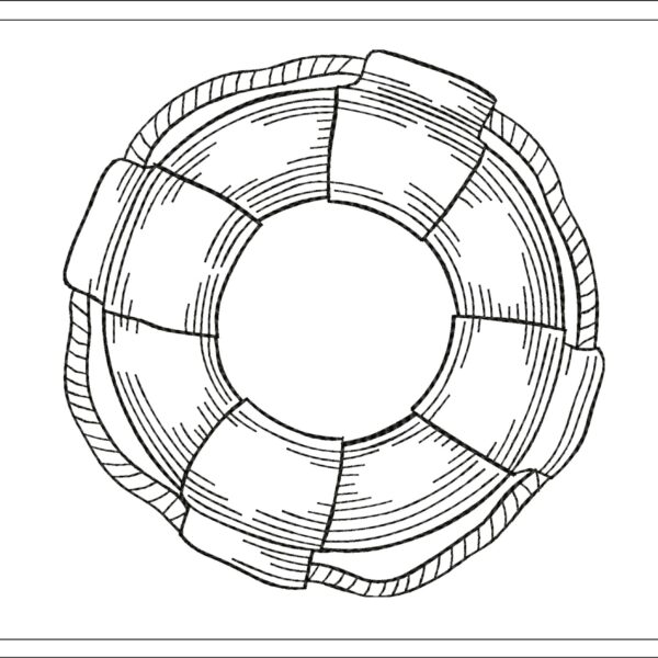 Lifebuoy embroidery design