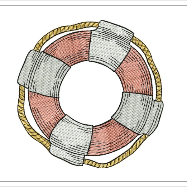 Lifebuoy embroidery design