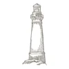 Lighthouse sketch embroidery design - coast embroidery design 1