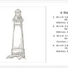 Lighthouse sketch embroidery design