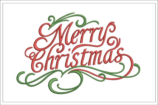 Merry Christmas embroidery design