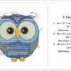 Owl embroidery design