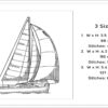 Sailboat embroidery design