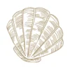 Scallop shell embroidery design - sea shell embroidery pattern - sketch embroidery design 1