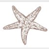 Starfish sketch embroidery design