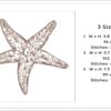 Starfish sketch embroidery design