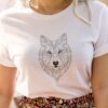 Wolf embroidery