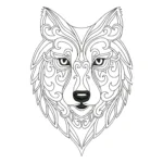 Wolf Embroidery Design