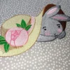 Bunny with hat embroidery design - cute bunny pattern 2