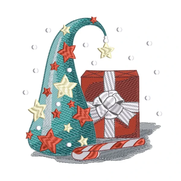 Christmas tree embroidery - gift embroidery design - winter embroidery pattern 1