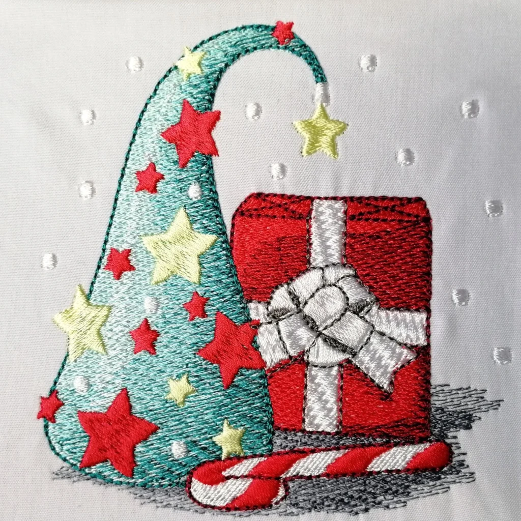 Christmas tree embroidery - gift embroidery design - winter embroidery pattern