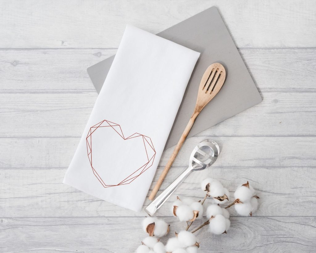 Geometric Heart Embroidery | Simple Frame Design