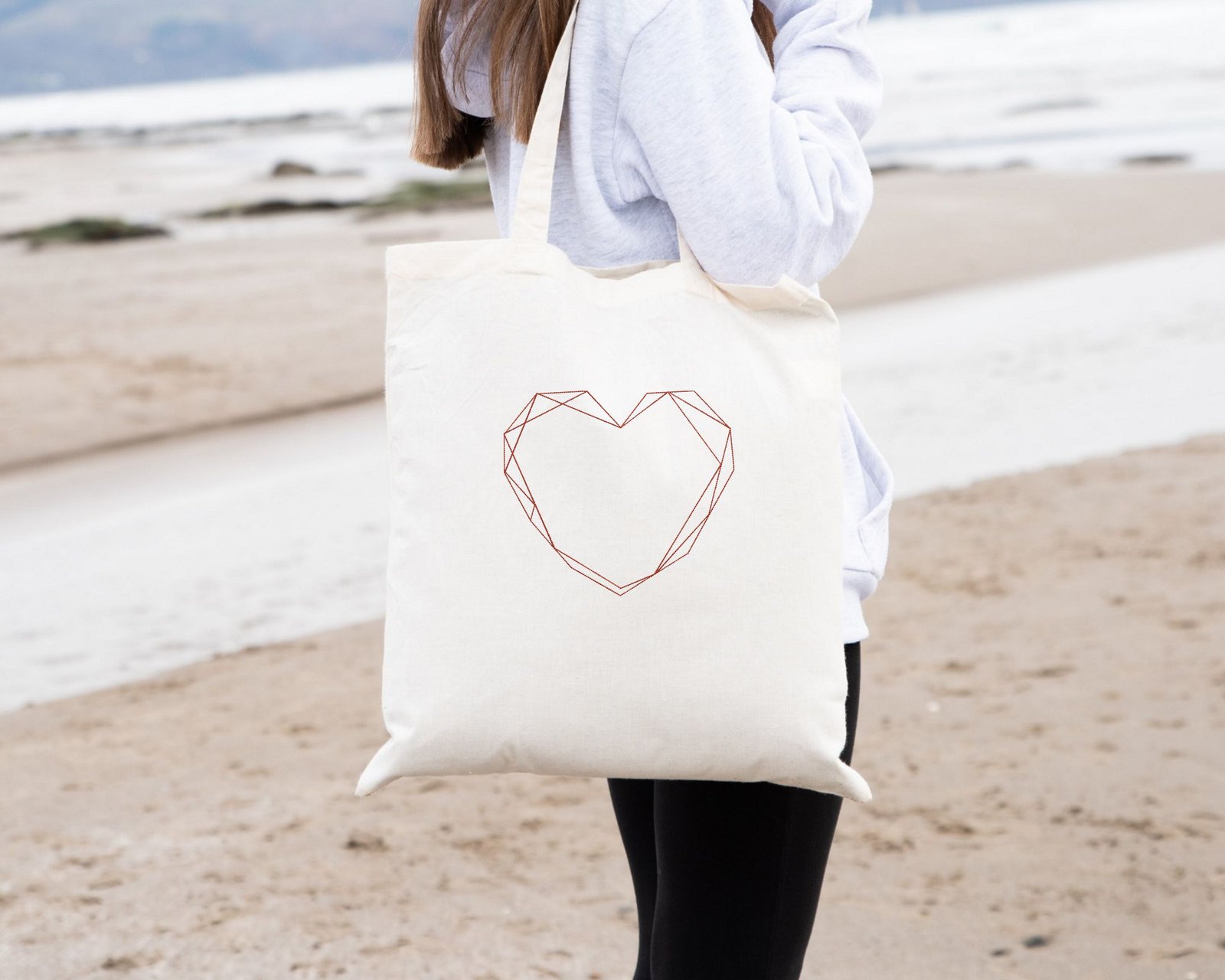 Picture of Geometric Heart Embroidery | Simple Frame Design