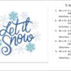 Let It Snow embroidery design