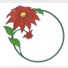 Poinsettia ring embroidery