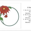 Poinsettia ring embroidery design