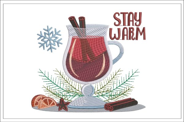 Stay Warm embroidery design