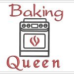 Baking Queen Embroidery Design
