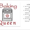 Baking Queen embroidery design