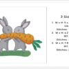 Bunnies With Carrot embroidery design