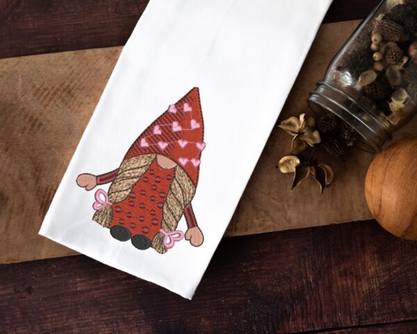 Cute Mrs Gnome embroidery design