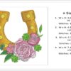 Floral Horseshoe embroidery design