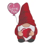 Gnome With Heart Embroidery Design