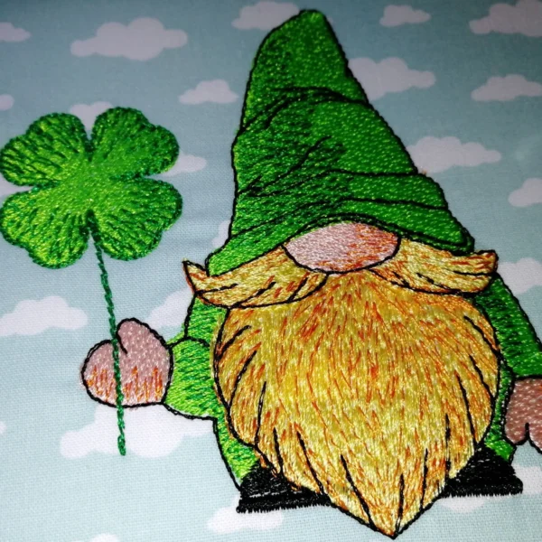 Irish gnome embroidery design 2 - gnome embroidery pattern
