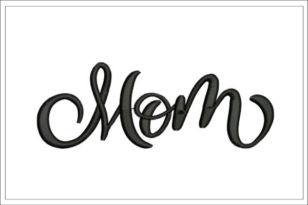 Mom embroidery design