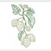 A twig of hops embroidery design