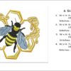 Bee and honey comb embroidery design