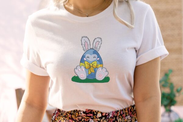 Bunny Egg embroidery design