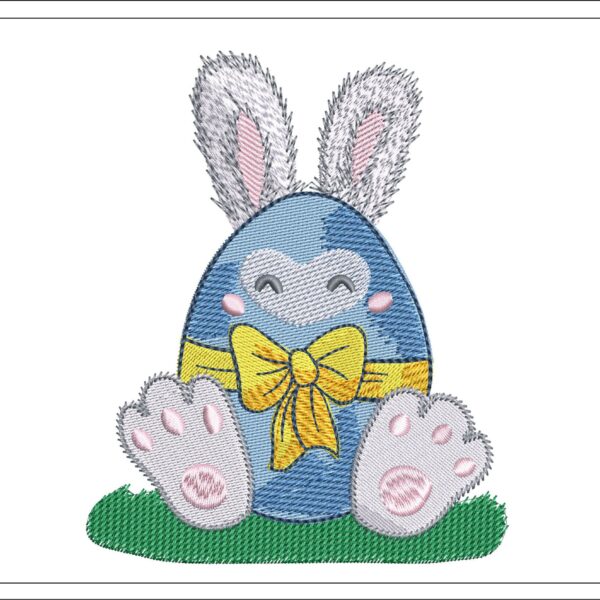 Bunny Egg embroidery design