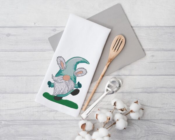 Bunny Gnome embroidery design