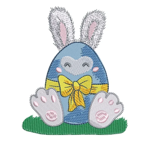 Bunny embroidery design - Easter egg embroidery pattern - cute egg embroidery