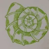 Colorful shell embroidery design 2 - shell sketch embroidery pattern