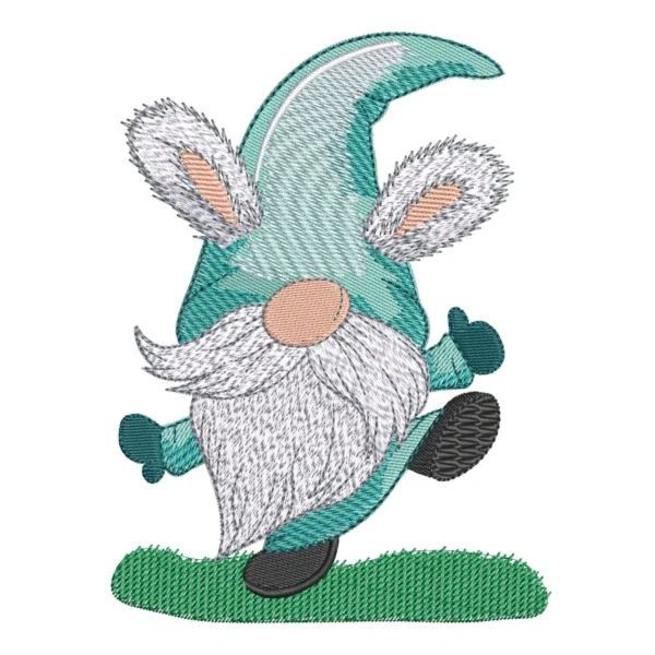 Gnome embroidery design - bunny gnome embroidery pattern