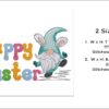 Happy Easter Gnome embroidery design