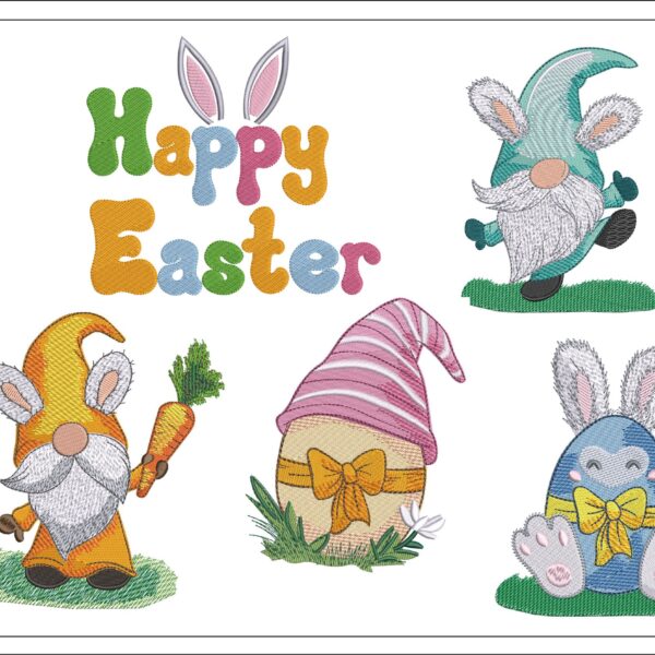 Happy Easter embroidery bundle