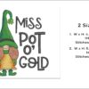 Miss Pot O Gold embroidery design