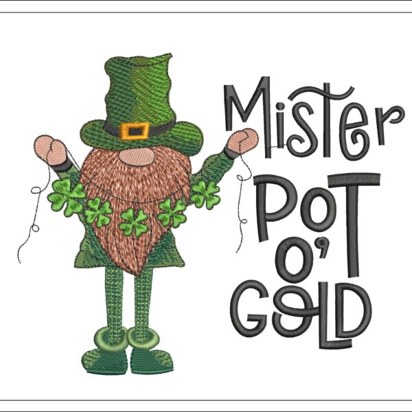 Mister Pot O Gold embroidery design