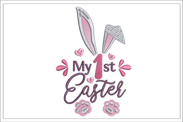 My First Easter Girl embroidery design