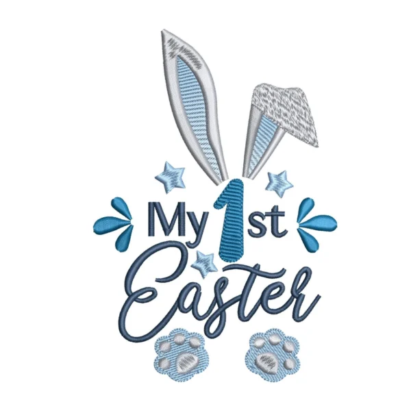 My first Easter embroidery design - boy embroidery pattern