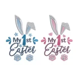 My First Easter Embroidery Design - Baby Boy & Girl Pattern