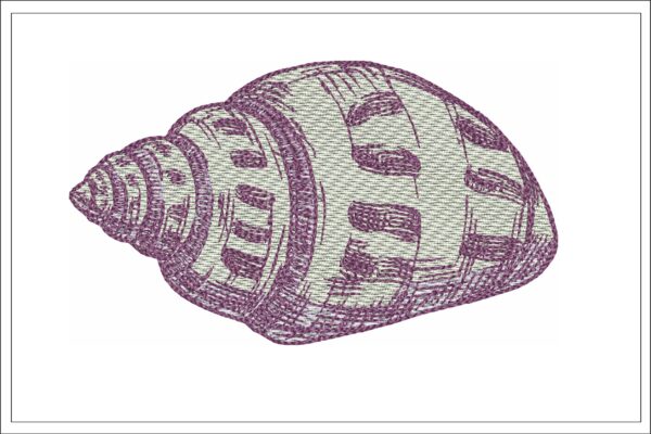 Shell embroidery design