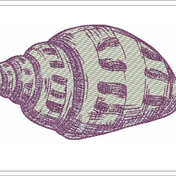 Shell embroidery design