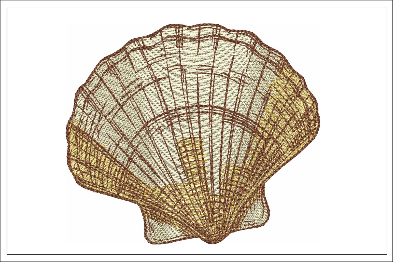 Shell Embroidery Design – Embroidery Escape