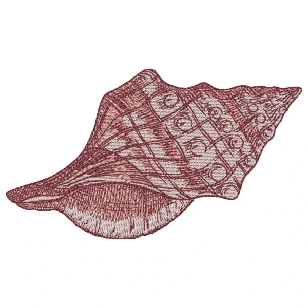 Shell embroidery design 4 - sea shell embroidery - beach embroidery pattern 1