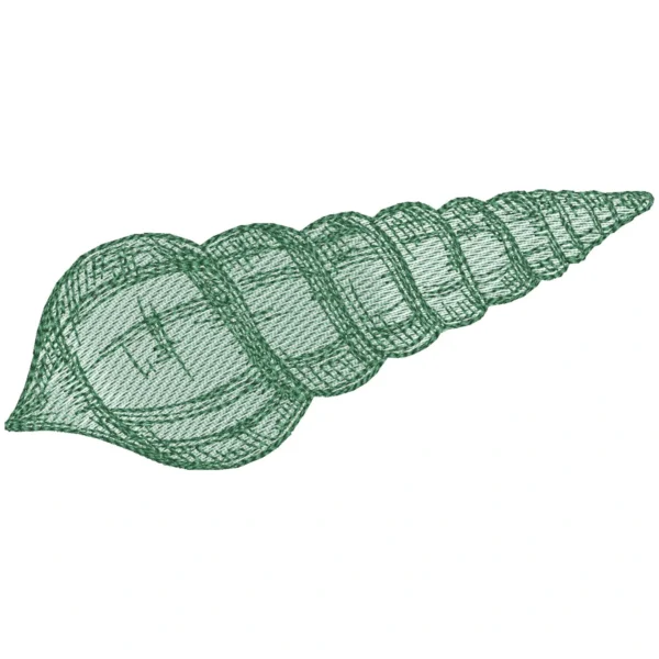 Shell embroidery design 5 - sea shell embroidery pattern - beach embroidery design 1